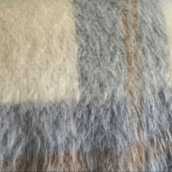 Reformation Ainslie Wool-Blend Long Jacket in Light Blue Plaid Large MSRP $268 - Picture 12 of 14